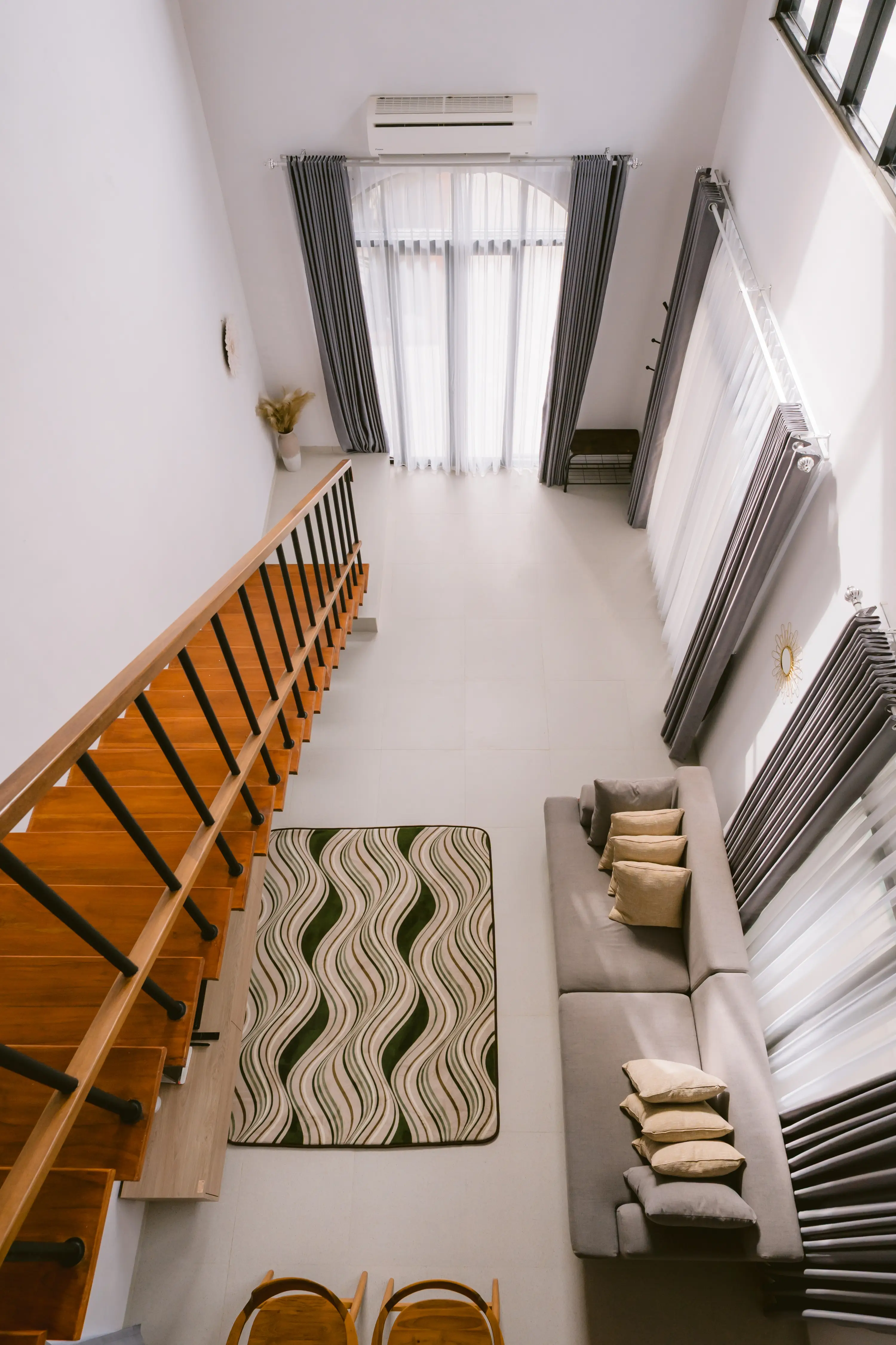 Aerial view of mezzanine living